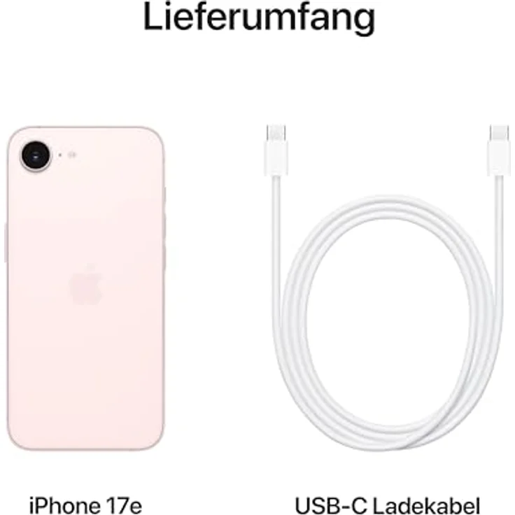 Apple iPhone 17e 256 GB Hellrosa, Dual SIM, 6,1" Super Retina XDR, A19 Chip, 48 MP Kamera, iOS 26, IP68 – Bild 7