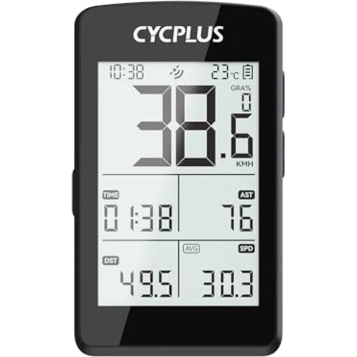 CYCPLUS GPS Fahrradcomputer ANT+ mit Bluetooth 5.0, 2,8-Zoll-LCD, 100+ Stunden Akku, IP67 wasserdicht, automatische Hintergrundbeleuchtung