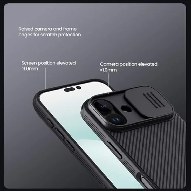 Nillkin CamShield PRO Magnetic Back Cover für Apple iPhone 17, Robustes Protection Case mit innovativem Kameraschützer, Schwarz – Bild 11