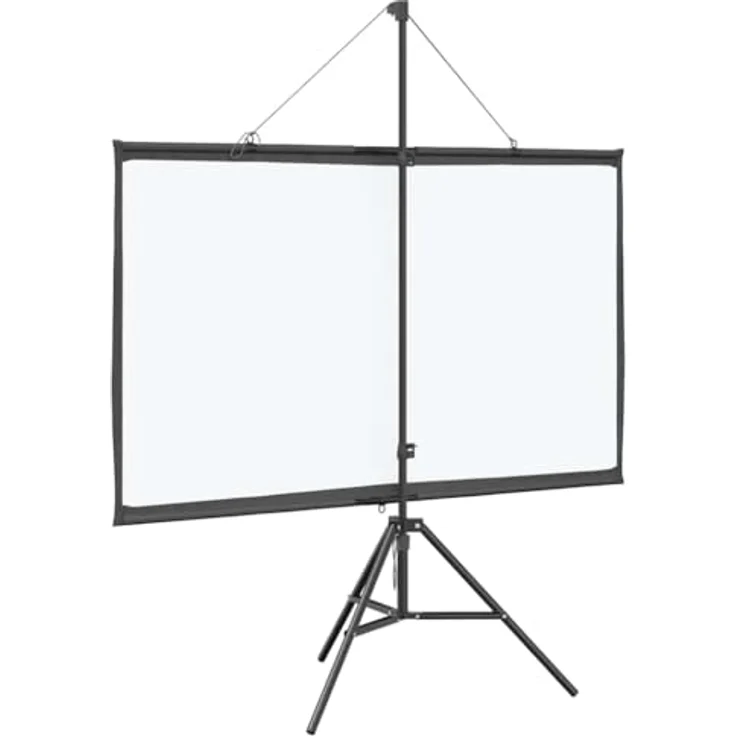 vidaXL Beamer Leinwand mit Stativ 72 Zoll 16:9, Projektionswand aus 100% Polyester, tragbar und stabil für Heimkino und Präsentationen – Bild 5
