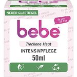 bebe Intensivpflege (50 ml), reichhaltige Gesichtscreme für trockene Haut mit Avocadoöl und Sheabutter, intensiv pflegende Feuchtigkeitscreme für 24h Feuchtigkeit, vegan*