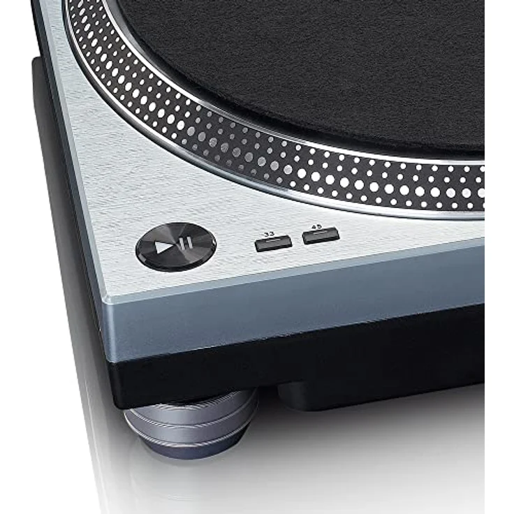 Lenco L-3809 Plattenspieler - DJ Plattenspieler mit Direktantrieb - USB - Vorverstärker - 33 und 45 U/min - MMC - RCA- Line Out - Blau Metallic – Bild 5
