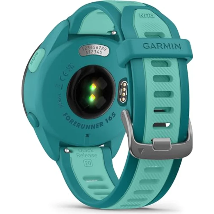 Garmin Forerunner 165 Music, Lauf-Smartwatch, buntes AMOLED-Display, Trainingsmetriken und Wiederherstellungseinblicke, Musik am Handgelenk, Türkis – Bild 4