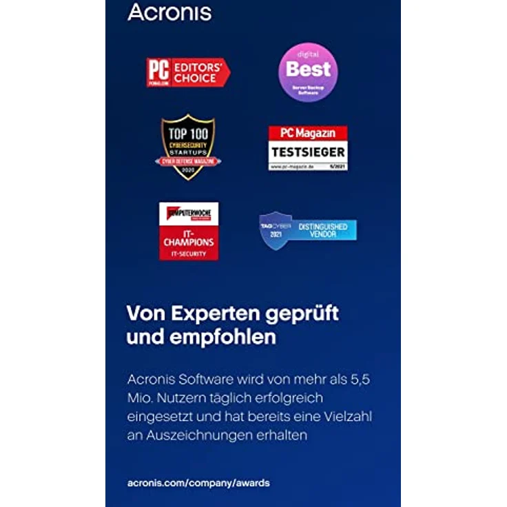 Acronis Cyber Protect Home Office 2023 Premium 1 TB Cloud-Speicher 3 PC/Mac 1 Jahr Windows/Mac/Android/iOS Internet Security inklusive Backup Aktivierungscode per Post, Datensicherung und Ransomware-Schutz, von Acronis – Bild 5