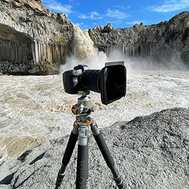 Rollei Filterhalter-Set MK 3. Rechteck-Filterhalter inkl. magnetischem CPL Filter,Adapterringen von 52 bis 82mm und Filtertasche – Bild 2