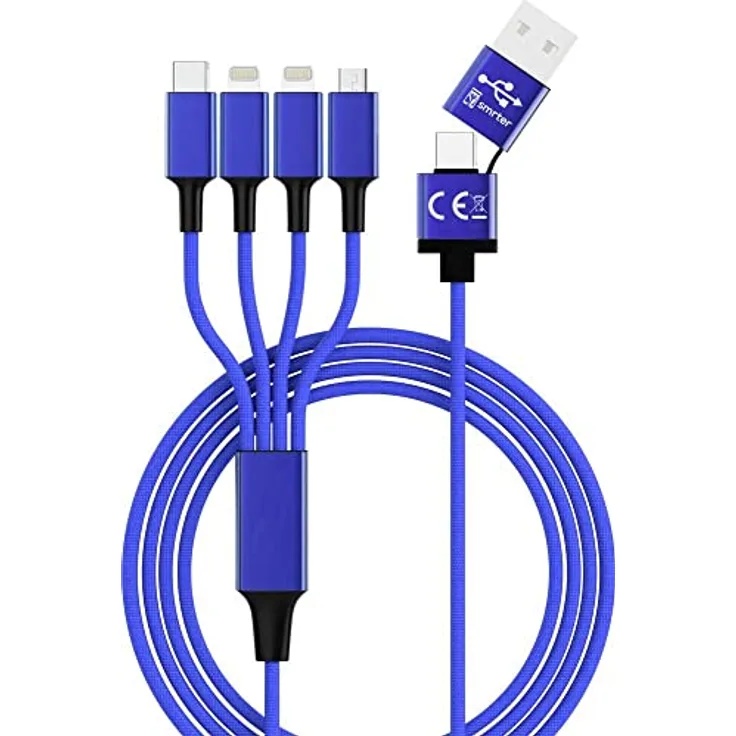 Smrter USB-Ladekabel USB-A Stecker, USB-C® Stecker, USB-Micro-B 3.0 Stecker, Apple Lightning Stecker, Apple Lightning S