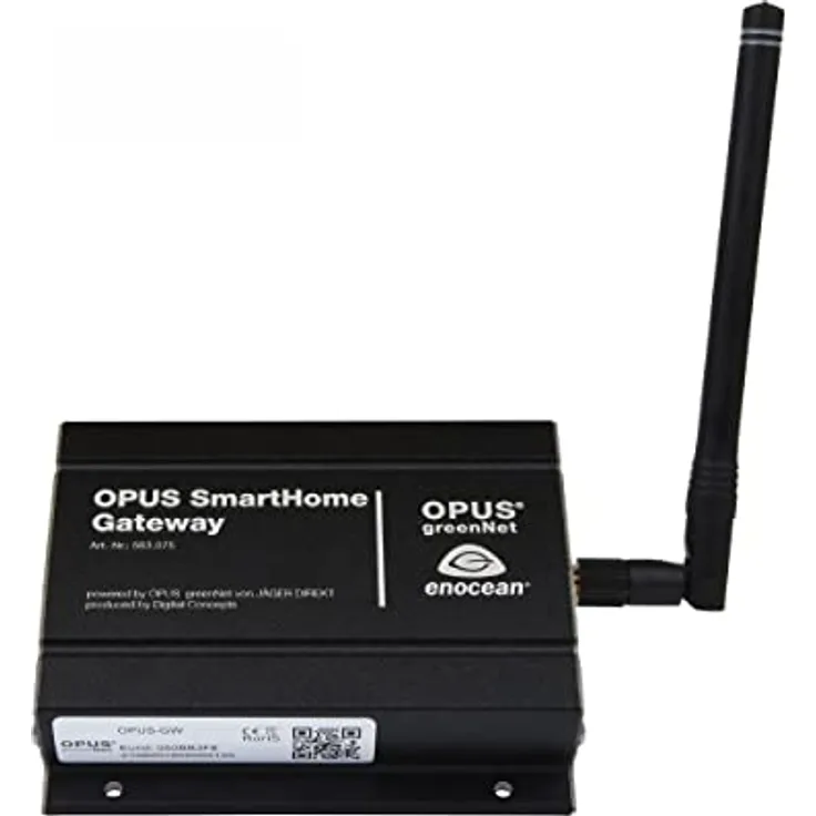 Jäger Direkt OPUS SmartHome Gateway, Smart Home Hub mit EnOcean-Funkintegration, lokal konfigurierbar, Schwarz