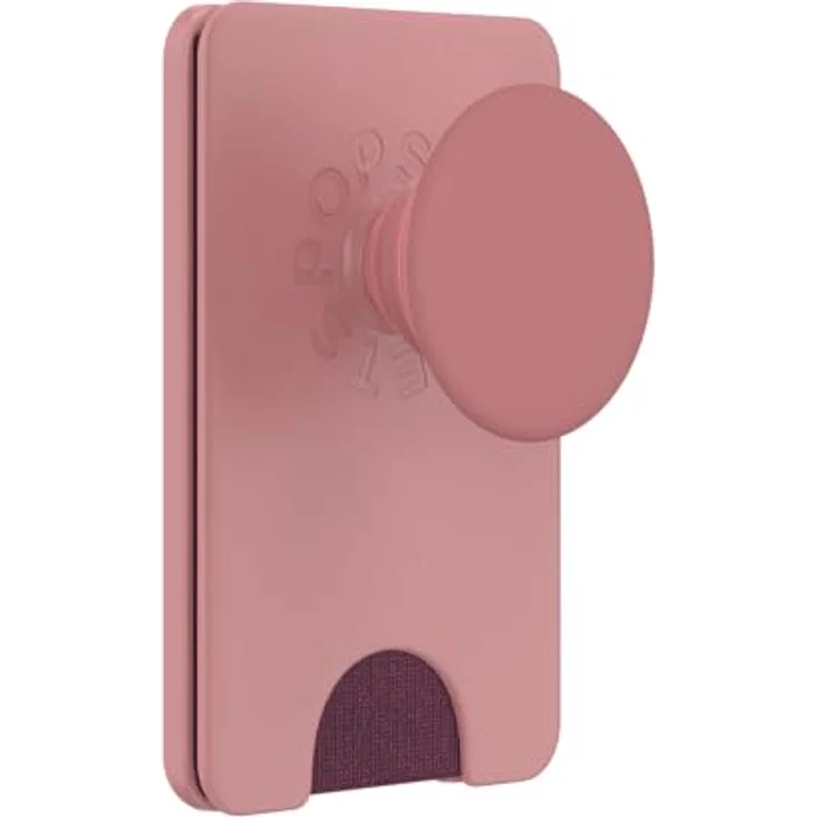 PopSockets PopWallet, Telefon-Geldbörse mit erweitertem Griff, Adapterring für MagSafe, kabellos aufladbar, Clay – Bild 4