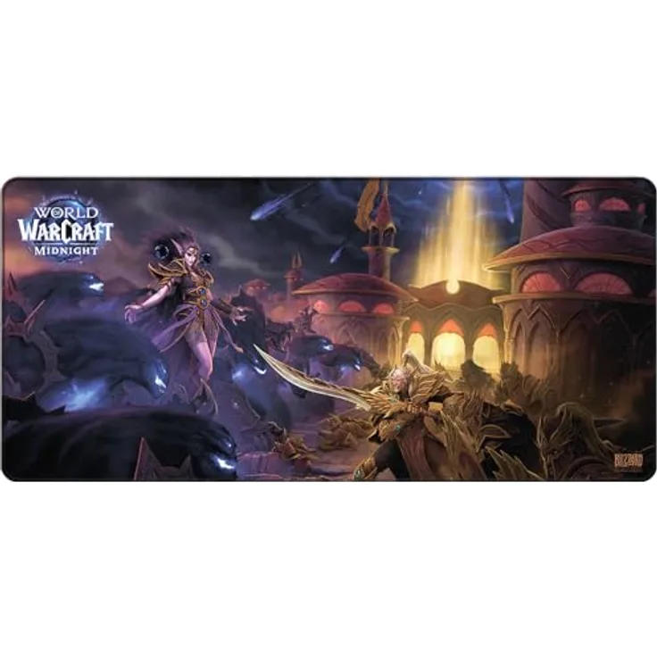 Dark Project World of Warcraft Gaming-Mauspad, Midnight Xalatath Key Art, XL (90 x 40 x 0,4 cm), wasserabweisend, rutschfeste Gummibasis, langlebig mit verschleißfesten Kanten