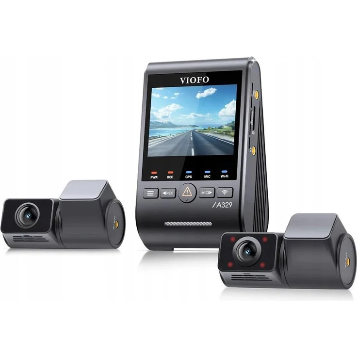 VIOFO A329S 3-Kanal GPS-Videorekorder, 3840 x 2160 Pixel, 512 GB Speicher, WLAN, 2,4 Zoll Display