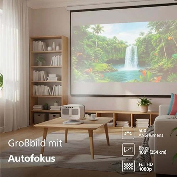 Philips NeoPix 450, HD Beamer mit 1280 x 720 Pixel Auflösung, Kontrastverhältnis 3000:1, Weiss – Bild 4