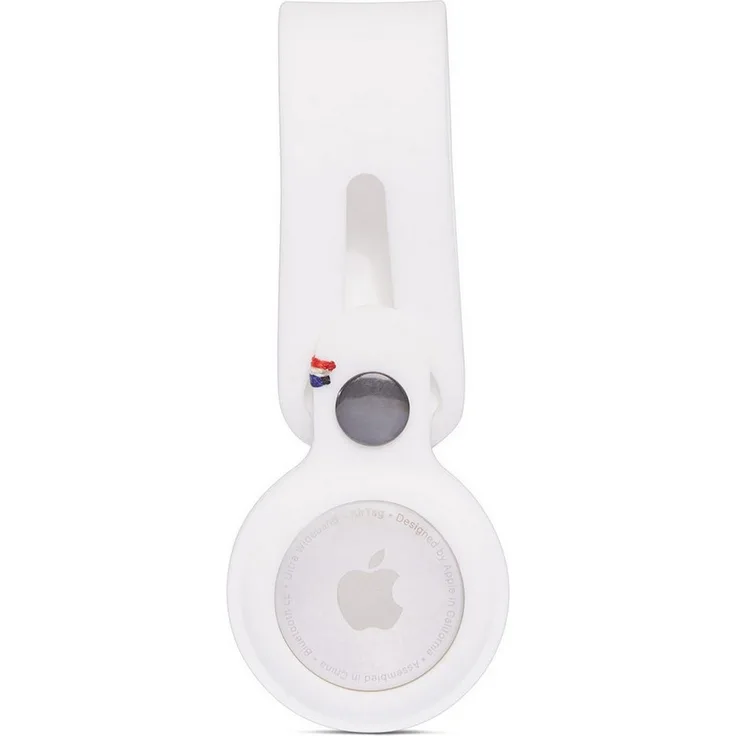 DECODED Decoded Silicone Loop für Apple AirTag, weiß, flexibles Silikon, ideal für Schlüsselring und Koffer