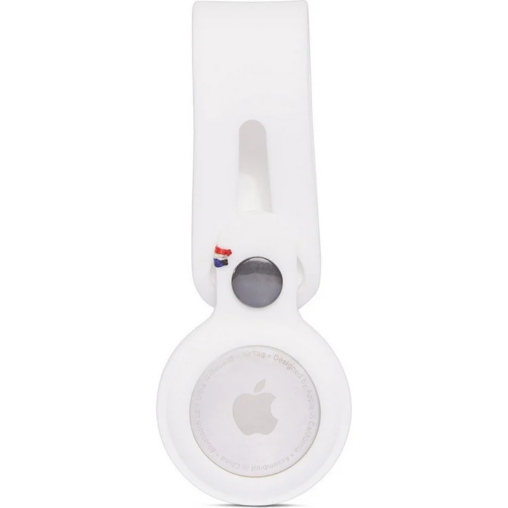 DECODED Decoded Silicone Loop für Apple AirTag, weiß, flexibles Silikon, ideal für Schlüsselring und Koffer