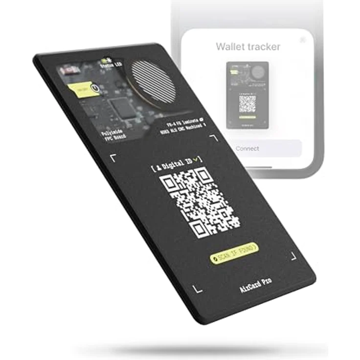 Rolling Square AirCard Pro – Ultradünner Bluetooth Tracker mit Digitaler ID, Kabellosem Laden und Lautem Alarm, kompatibel mit Apple Find My – Bild 1