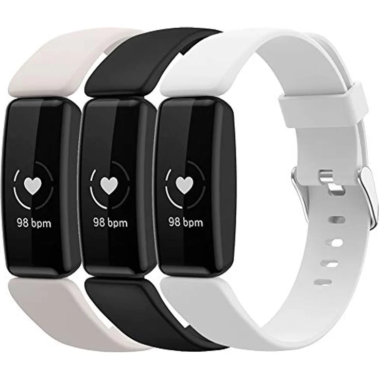 Shieranlee 3-Pack Armband für Fitbit Inspire 3, weiches Silikon, groß und klein, atmungsaktiv, klassisches Ersatzarmband für Inspire 2 & Fitbit Ace 3 – Bild 1