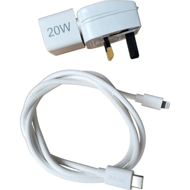 Hama Schnellladegerät mit Lightning-Kabel, Ladegerät Mini, PD, 20 W, 1 m, Weiß – Bild 2