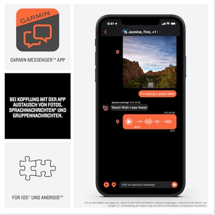 Garmin inReach Messenger Plus, Satelliten-Kommunikationsgerät mit 2-Wege-Kommunikation, Multimedia-Nachrichten, interaktivem SOS-Notruf, Akkulaufzeit bis zu 25 Tage – Bild 5