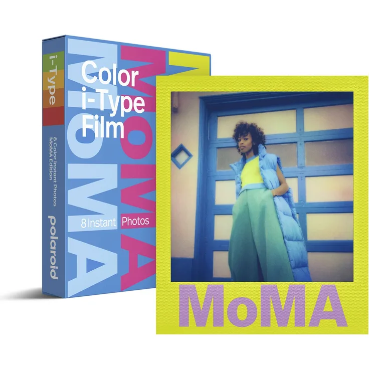 Polaroid Sofortbildfilm i-Type Color Film - MoMA Edition, 8 Aufnahmen, Bildformat 79 x 79 mm, passend für Polaroid Lab Printer i-Type Kameras