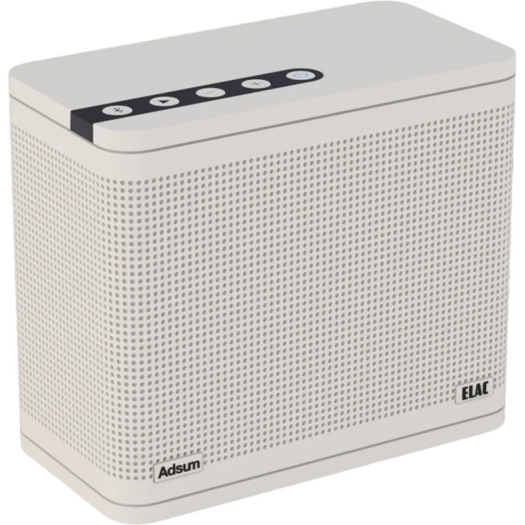 ELAC NAVA 100, Portable Bluetooth Lautsprecher mit bis zu 15 Stunden Akkulaufzeit, weiß