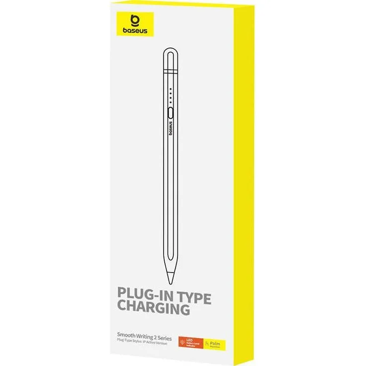 Baseus Active stylus Smooth Writing Series with plug-in charging, lightning (White), Stylus