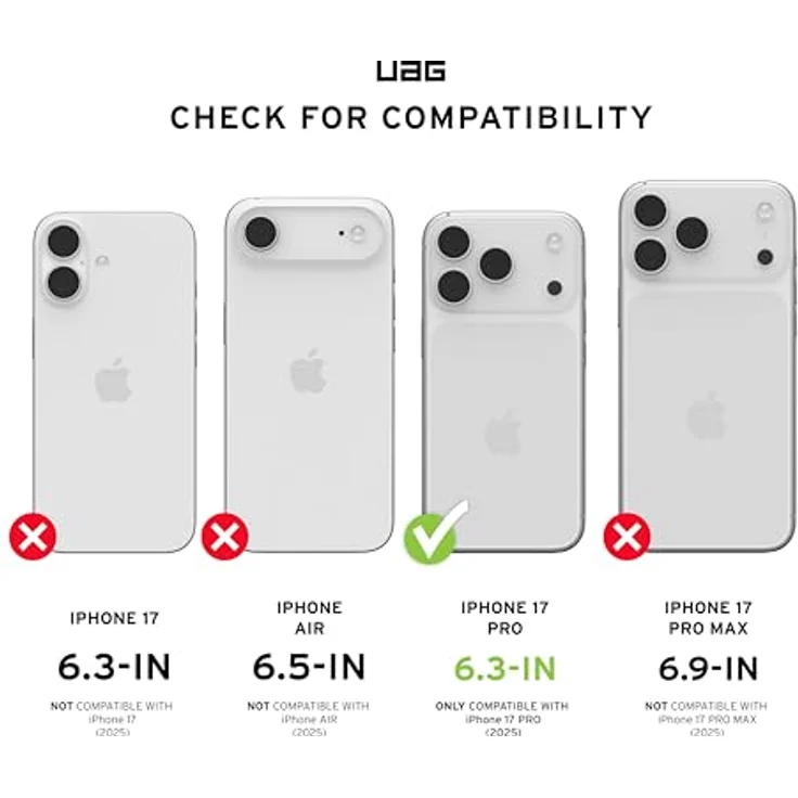 URBAN ARMOR GEAR Tempered Glass Displayschutzglas für Apple iPhone 17 Pro, zweifach gehärtet, Anti-Fingerabdruck, inkl. Montagekit, ultra klar – Bild 2