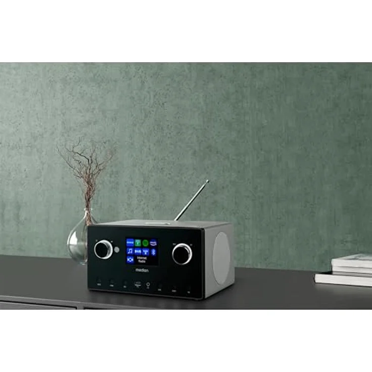 Medion® Internet-Radio (AM/FM, Amazon Music, MW/UKW, Spotify, WiFi, DAB+, 30 W, P85444) in Titanfarben – Bild 2