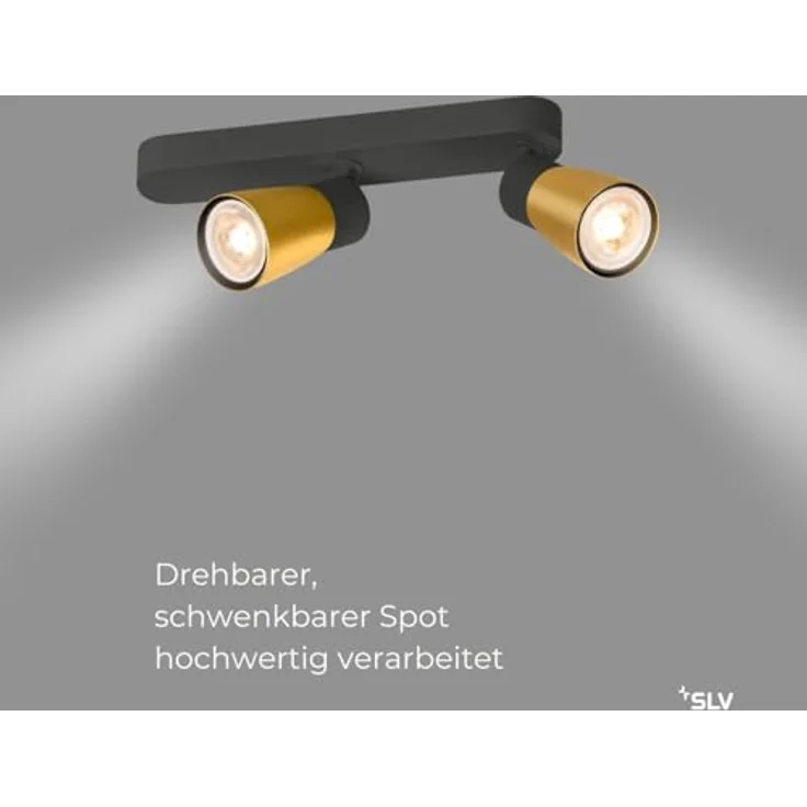 SLV PURI 2.0 DOME, Deckenleuchte, Wandleuchte, Schwarz, Flexibler Strahler, Industrieller Look, Effektvolle Beleuchtung – Bild 2