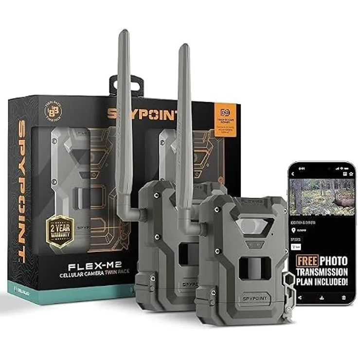 Spypoint Flex-M2 Wildkamera, 32 MP mit 1080p Video, Dual-SIM und GPS-Ortung