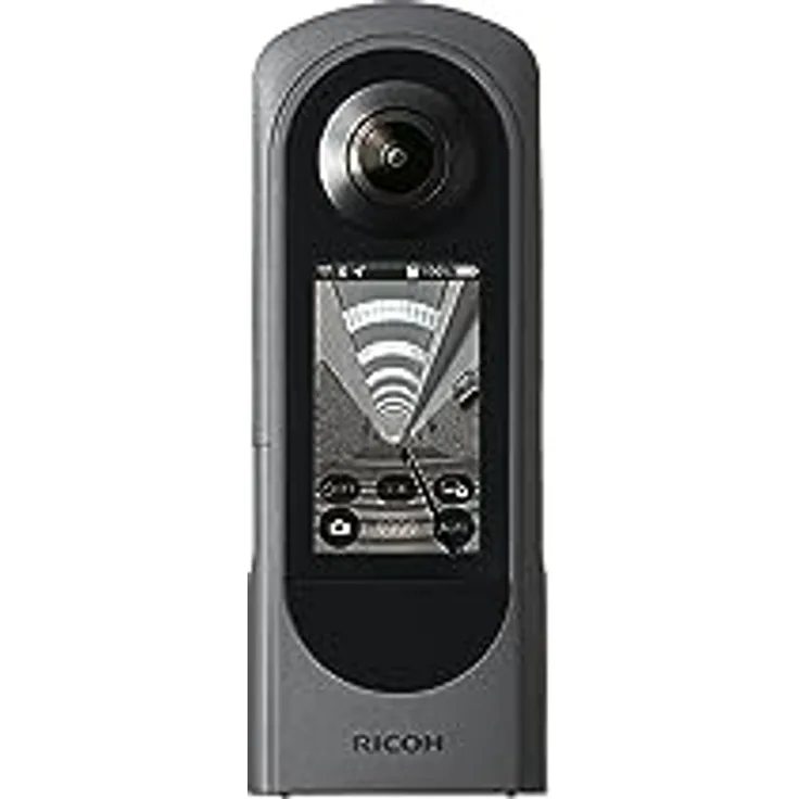Ricoh Theta X 2023, 360° Camcorder mit 5.7K Videoauflösung, 48 MP, 2,25 Zoll Touchscreen und 46 GB Speicher, Schwarz