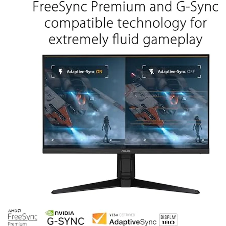 ASUS TUF Gaming VG279QL3A - 27 Zoll Full HD Monitor - 180 Hz, 1ms GtG, FreeSync, Adaptive-Sync, ELMB Sync, DisplayHDR 400 - Fast-IPS Panel, 16:9, 1920x1080, DisplayPort, HDMI, ergonomisch, Speaker - Schwarz – Bild 5