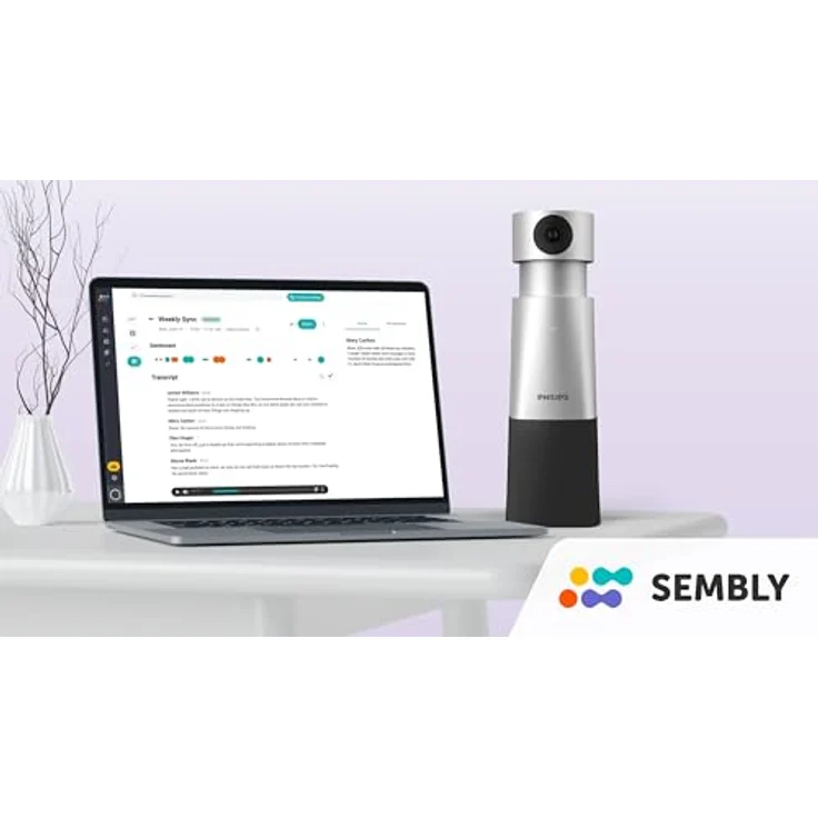 Philips SmartMeeting Konferenzkamera, 4K HD Webcam mit 360°-Aufnahmen, silber – Bild 6
