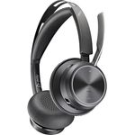 Poly BT Headset Voyager Focus 2 UC inkl. LS USB-C/A, Stereo-Sound mit Advanced Digital Hybrid Active Noise Cancelling