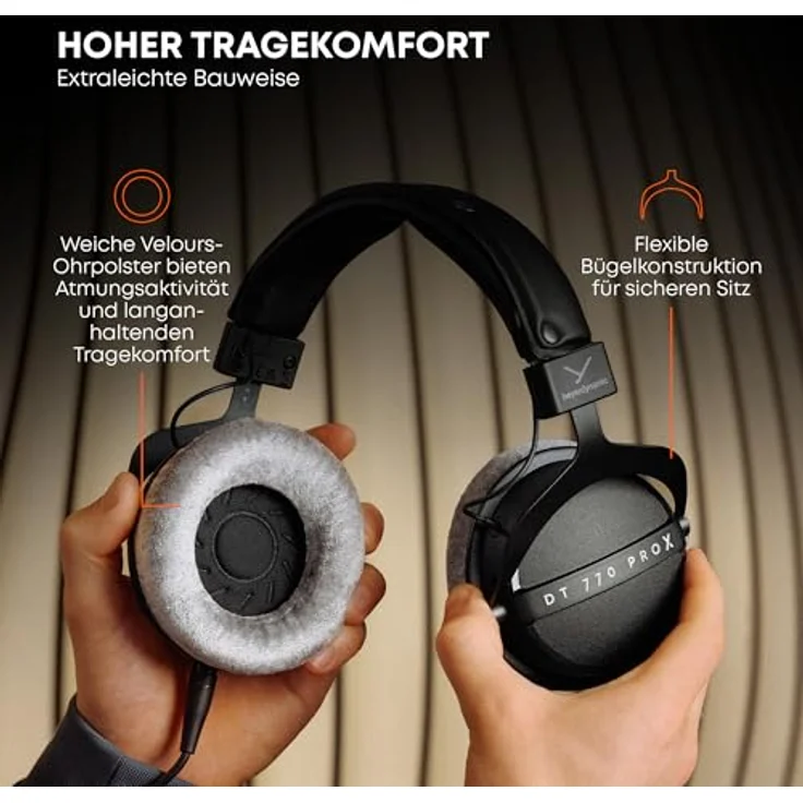 beyerdynamic DT 770 PRO X, Studio-Kopfhörer für Recording & Monitoring mit dynamischem Treibersystem STELLAR.45, geschlossen, hoher Tragekomfort, Made in Germany – Bild 5