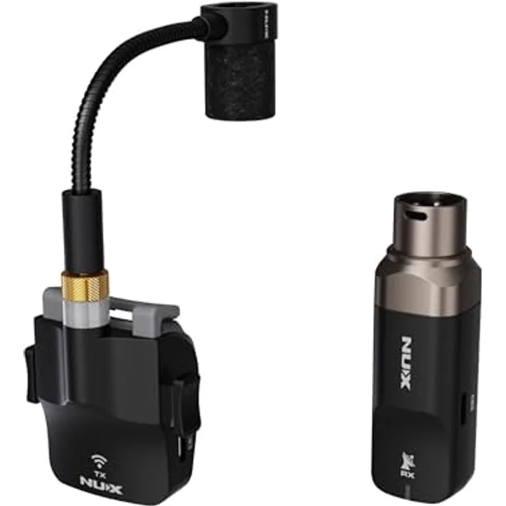NU-X | B-6 Kabelloses Saxophonsystem 2,4 GHz, Lizenzfreier Betrieb, wiederaufladbar, mit Stimmszenen