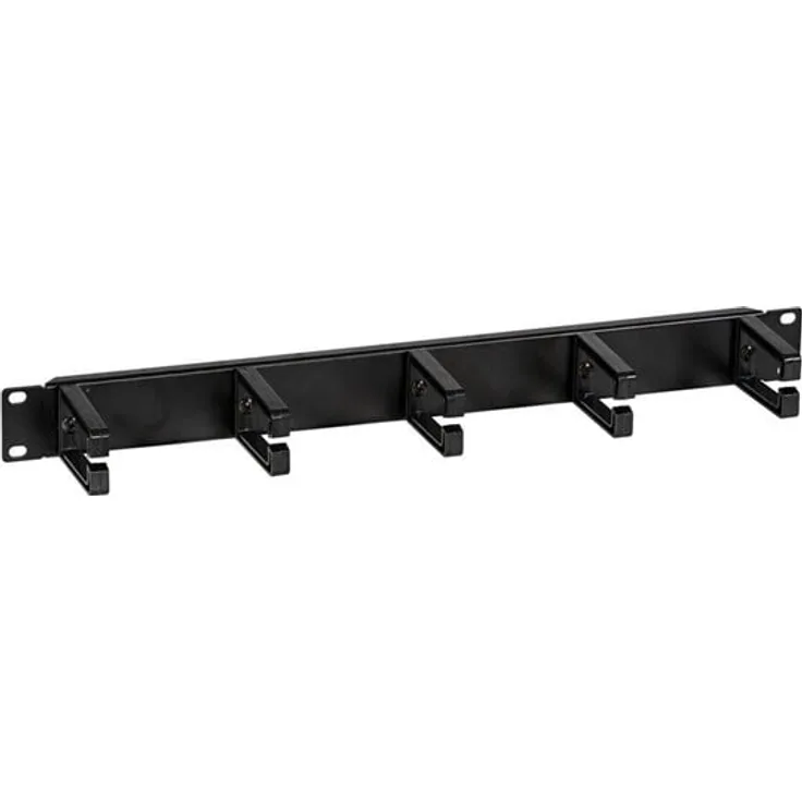 EFB NORDIC EFB-Elektronik Rack-Kabelmanagement Verlegetafel, 5 Brackets, Kunststoff, Schwarz, 1U