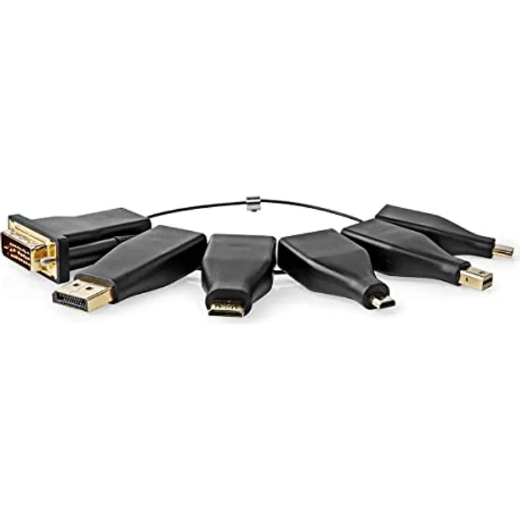 NEDIS CCGB34999BK HDMI™-Adapter, 4K/60 Hz DVI-D zu HDMI, DisplayPort, USB-C™, schwarz