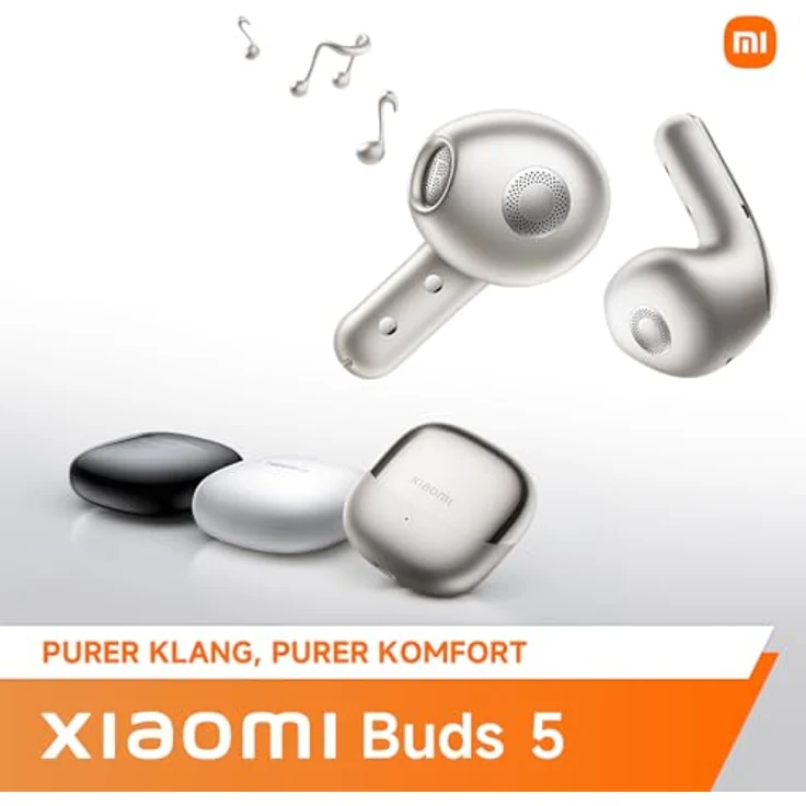 Xiaomi Buds 5 Graphite Black, BHR8118GL (ANC, 40 h, Kabellos), Kopfhörer, Schwarz – Bild 4