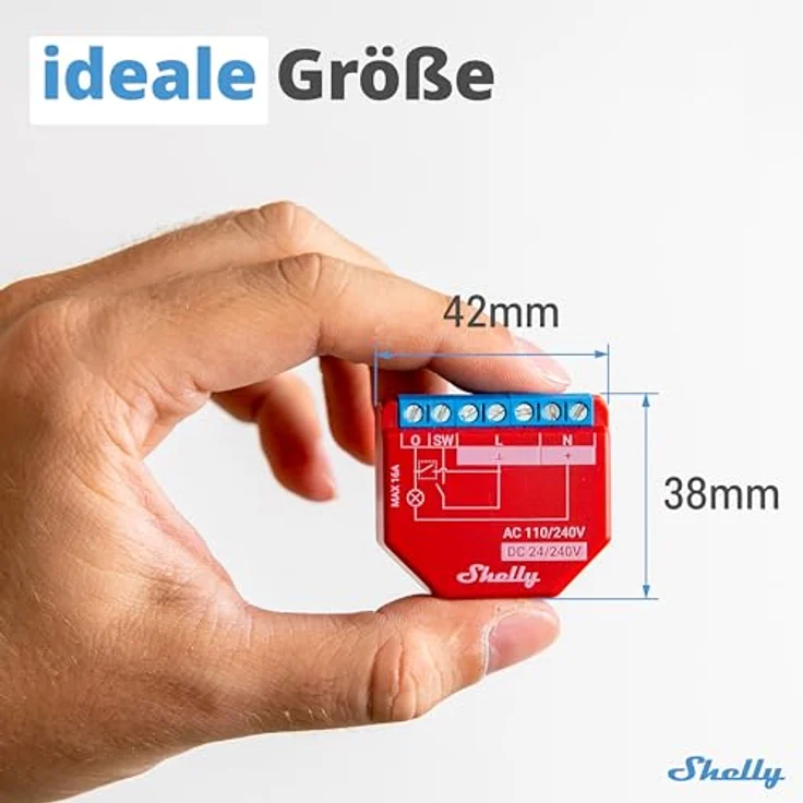 Shelly Shelly PlusLine 1PM Plus Relay Switch mit Energiemessung WLAN Bluetooth – Bild 3