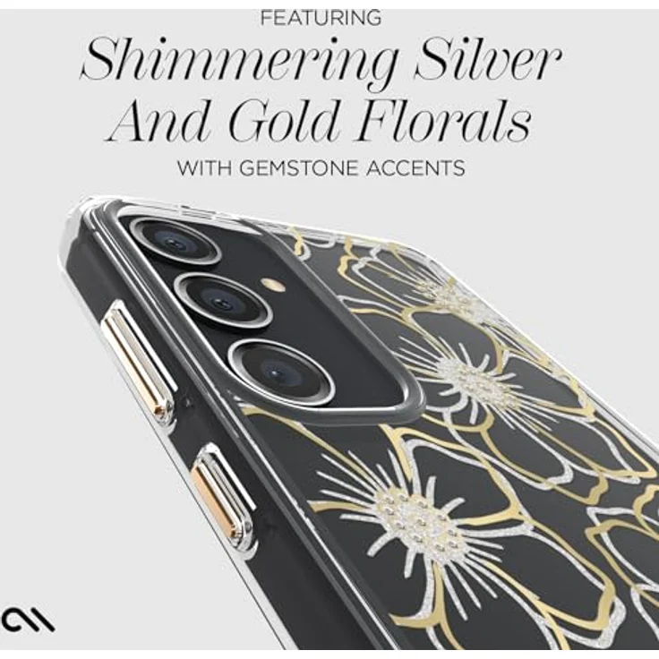 Case-Mate Schutzhülle für Samsung Galaxy S24 Plus, 17 cm (6,7 Zoll), Blumen-Edelstein-Handyhülle mit 3,6 m Fallschutz, kabellosem Laden, kratzfest, glitzernd – Bild 4