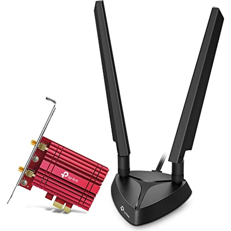 TP-Link Archer TXE75E Wi-Fi 6E WLAN PCIe Netzwerkkarte mit Bluetooth 5.2, 5400 Mbps, WPA3, Inter Chipsatz mit 2 abnehmbaren Antennen, Win 11/10 – Bild 1