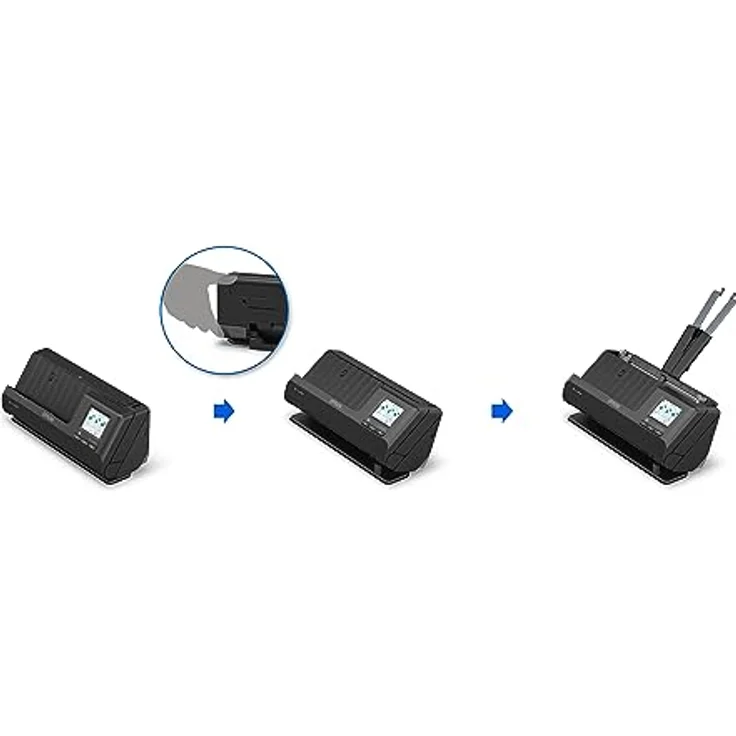 Epson Netzwerk Scanner ES-C380W, kompakter A4 Business Scanner mit geringem Stromverbrauch, Duplex-Einzugscanner mit vielseitiger Medienverarbeitung, schwarz – Bild 4