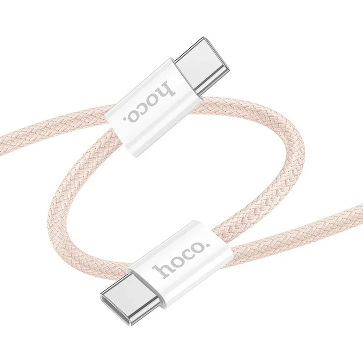 HOCO X104 USB-C auf USB-C Kabel, 60W 3A, 2m, pink, schnellladend, langlebig