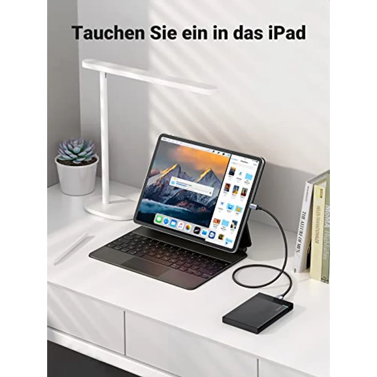 UGREEN Micro B auf USB C Kabel, 10 Gbps Datenübertragung, Nylon, 1M, kompatibel mit USB 3.0 Festplattengehäusen – Bild 4