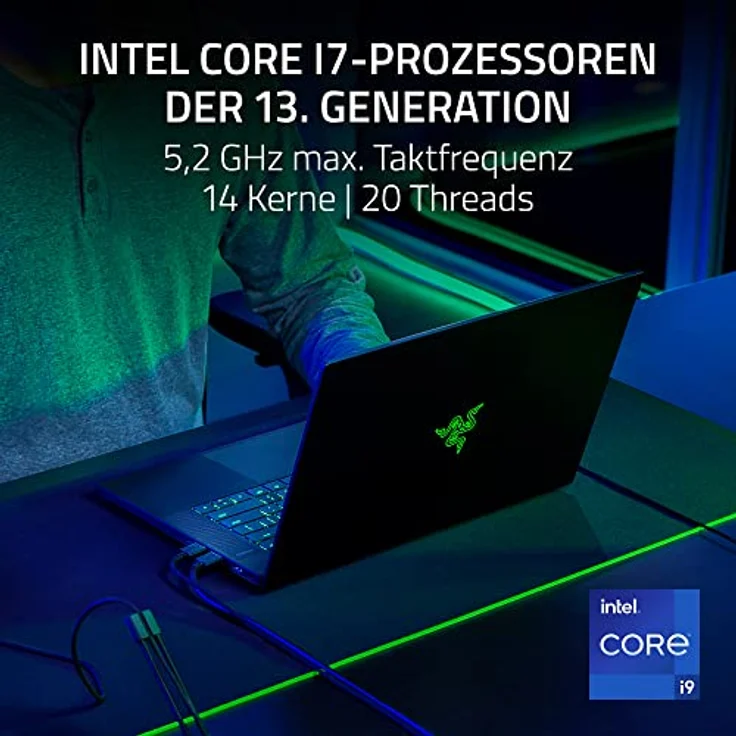 Razer Blade 15-15,6 Zoll Gaming Laptop (NVIDIA Geforce RTX 4070, Intel i7-13800H, QHD 240Hz Display, 16GB DDR5 RAM, 1TB SSD, Alu-Gehäuse) QWERTZ DE-Layout | Schwarz – Bild 4