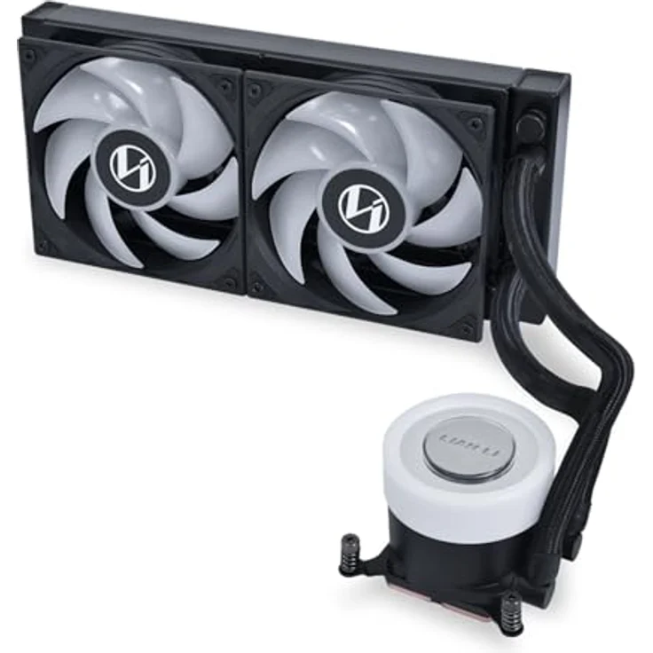 Lian-Li GA II Lite RGB AiO Wasserkühlung - 240mm, schwarz, Hochleistungs-Pumpe mit 16 LEDs und hochdichtem Aluminium-Kühler – Bild 5