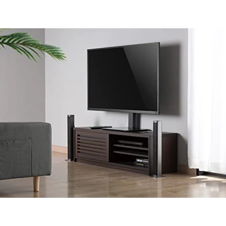 equip Tischhalterung 650611, höhenverstellbarer TV Ständer für 55" Fernseher bis 40 kg, Schwarz – Bild 6