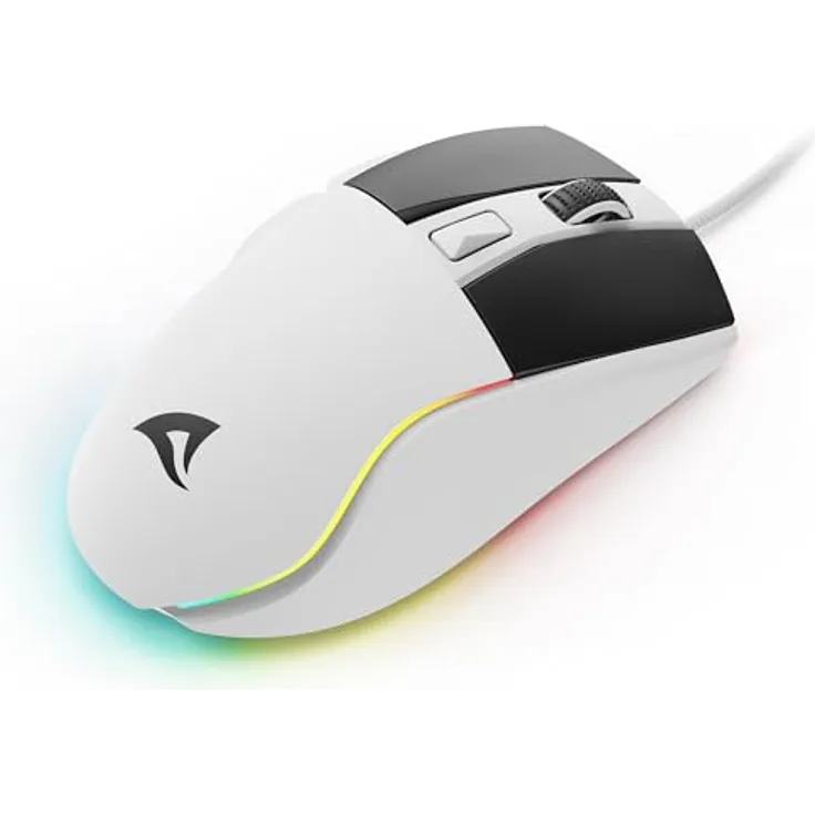 Sharkoon Skiller SGM35 White, Optical Gaming Maus, RGB, PBT Button