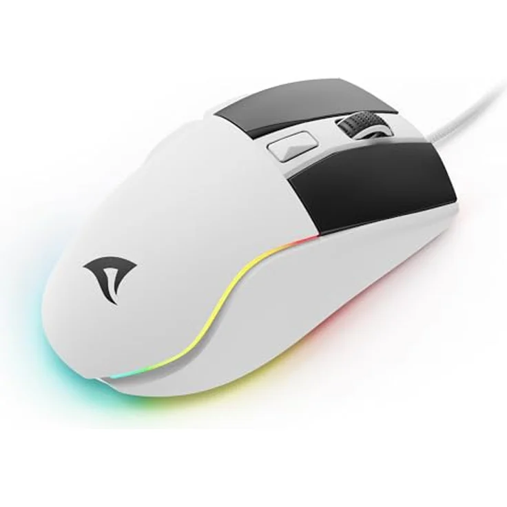Sharkoon Skiller SGM35 White, Optical Gaming Maus, RGB, PBT Button – Bild 1