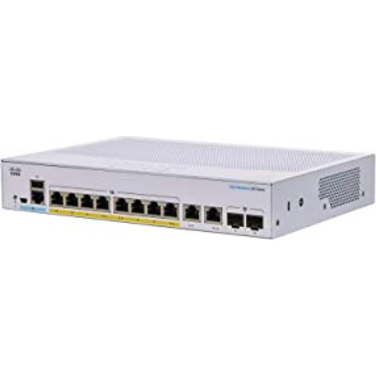 Cisco Business CBS250-8P-E-2G Smart Switch | 8 GE-Ports | PoE | Ext. Netzteil | 2 x 1G-Combo-Ports | Begrenzter Lebenszeitschutz (CBS250-8P-E-2G) – Bild 1