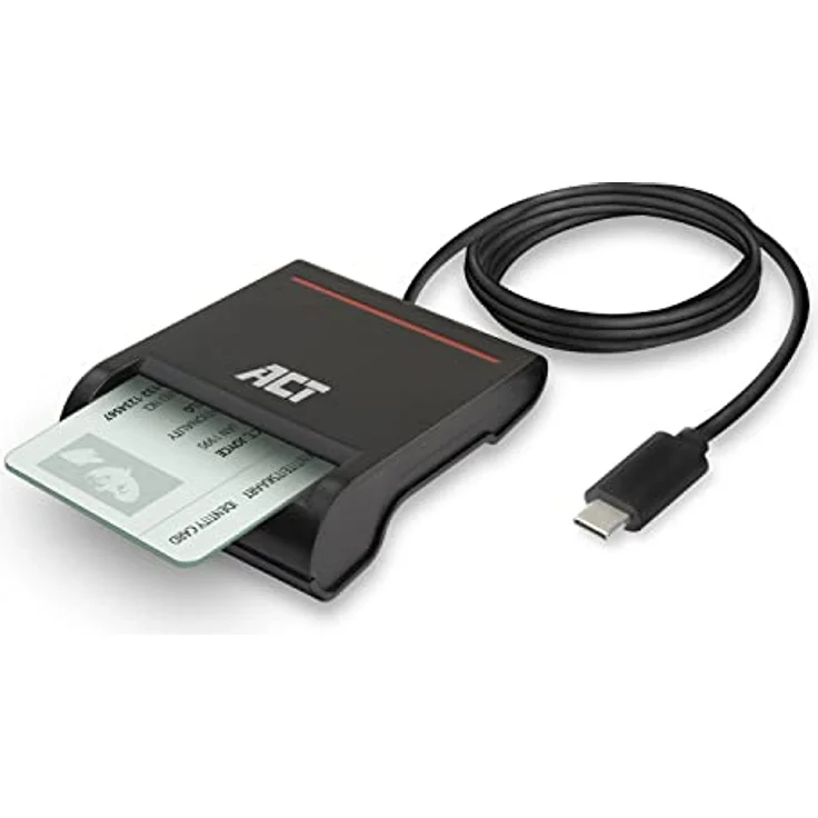 ACT eID Card Reader Belgium, USB C Kartenleser, Nicht für Ausweiss App 2, Power LED Status- AC6020 – Bild 3